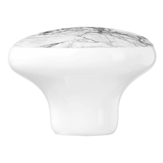 WEISSER MARMOR KERAMIKKNAUF (Seitenansicht)