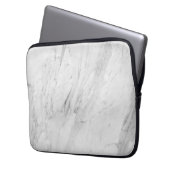 Weißer Marmor Laptopschutzhülle (Vorderseite Links)