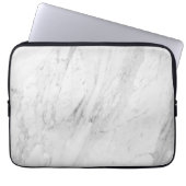 Weißer Marmor Laptopschutzhülle (Vorderseite)