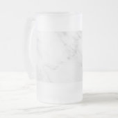 Weißer Marmor Mattglas Bierglas (Vorderseite Links)