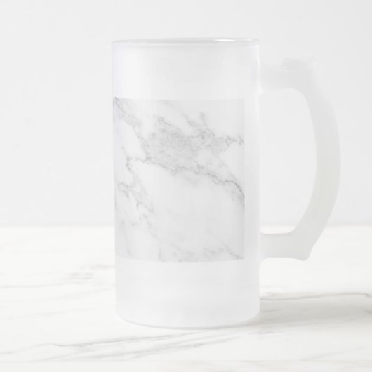 Weißer Marmor Mattglas Bierglas (Rechts)