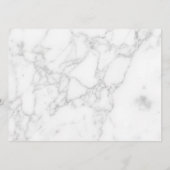 Weißer Marmor Menükarte (Rückseite)