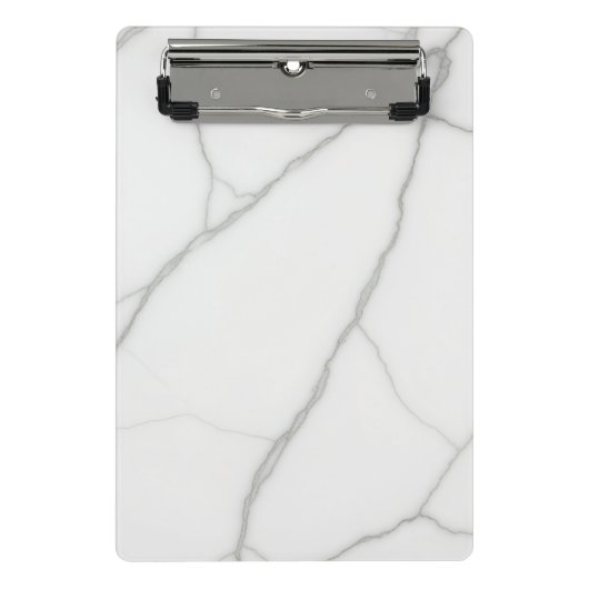 Weißer Marmor Mini Klemmbrett (Vorderseite)