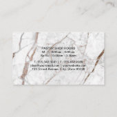 Weißer Marmor | Mischmaschine Visitenkarte (Rückseite)