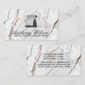 Weißer Marmor | Mischmaschine Visitenkarte (Vorne/Hinten)