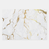 Weißer Marmor mit Gold Geschenkpapier Set (Vorderseite)