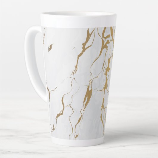 Weißer Marmor mit Gold Milchtasse (Linke Ecke)