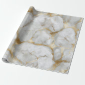 Weißer Marmor mit Goldadern Geschenkpapier (Ungerollt)