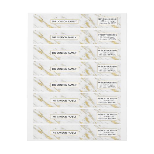 Weißer Marmor mit goldenem Glitzer-Muster (Bogen)