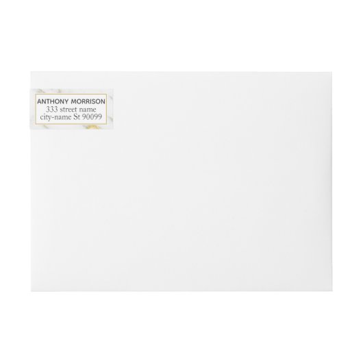 Weißer Marmor mit goldenem Glitzer-Muster (Vorderseite)