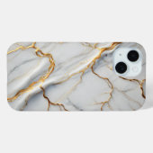 Weißer Marmor mit goldenen Adern Case-Mate iPhone Hülle (Rückseite (Horizontal))