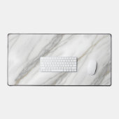 Weißer Marmor mit goldenen Adern Schreibtischunterlage (Tastatur & Maus)