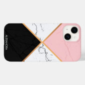 Weißer Marmor mit goldenen Linien Case-Mate iPhone Hülle (Rückseite (Horizontal))