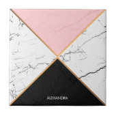 Weißer Marmor mit goldenen Linien Fliese (Vorderseite)