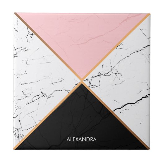 Weißer Marmor mit goldenen Linien Fliese (Vorderseite)