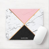 Weißer Marmor mit goldenen Linien Mousepad (Mit Mouse)