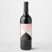 Weißer Marmor mit goldenen Linien Weinetikett (Vorderseite)