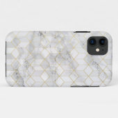 Weißer Marmor mit Goldwürfel-Muster Case-Mate iPhone Hülle (Rückseite (Horizontal))