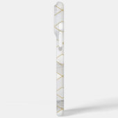 Weißer Marmor mit Goldwürfelmuster Case-Mate iPhone Hülle (Rückseite / Links)