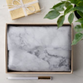 Weißer Marmor mit grauem Imitat Seidenpapier (Geschenk)