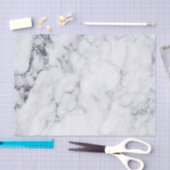 Weißer Marmor mit grauem Imitat Seidenpapier (Handwerk)