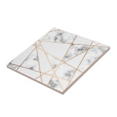 Weißer Marmor mit Hübschen Goldlinien Fliese (Seite)