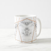 Weißer Marmor mit Hübschen Goldlinien Kaffeetasse (VorderseiteRechts)