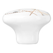 Weißer Marmor mit Hübschen Goldlinien Keramikknauf (Seitenansicht)