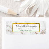 Weißer Marmor mit Imitaten Gold Foil Rahmen (Insitu)