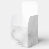 Weißer Marmor mit Personalisiertem Monogramm und N Geschenkschachtel (Geöffnet)
