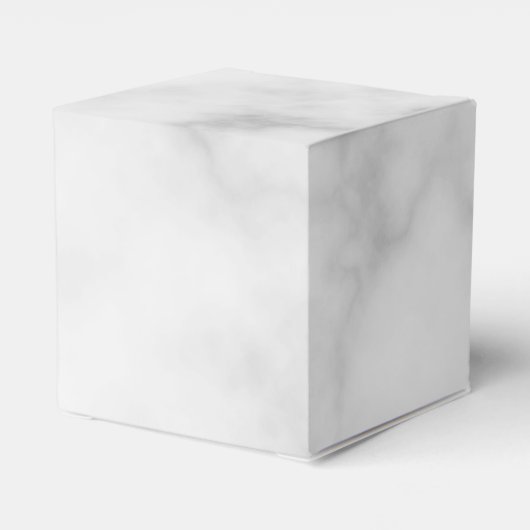 Weißer Marmor mit Personalisiertem Monogramm und N Geschenkschachtel (Rückseite)