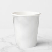 Weißer Marmor mit Personalisiertem Monogramm und N Pappbecher (Rückseite)