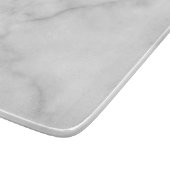 Weißer Marmor mit Personalisiertem Monogramm und N Schneidebrett (Ecke)