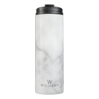 Weißer Marmor mit Personalisiertem Monogramm und N