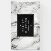 Weißer Marmor mit schwarzem Gran Banner (Vertikal)