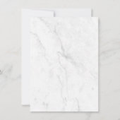 Weißer Marmor Mitteilungskarte (Rückseite)