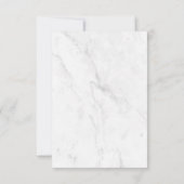 Weißer Marmor Mitteilungskarte (Rückseite)