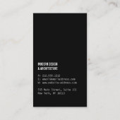 Weißer Marmor modern und Beruflich Visitenkarte (Rückseite)