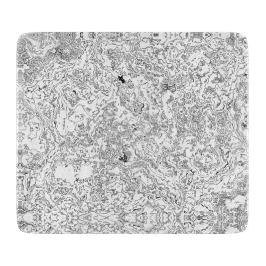 Weißer Marmor Moderner Naturstein Schneidebrett (Vorderseite)