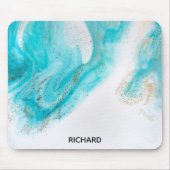 Weißer Marmor Mousepad (Vorne)