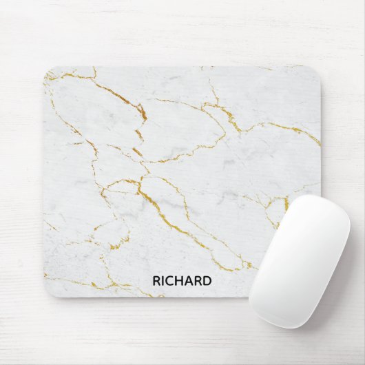 Weißer Marmor Mousepad (Mit Mouse)