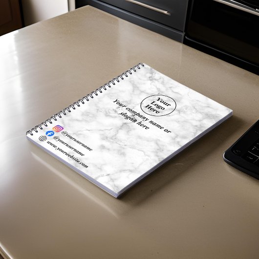 Weißer Marmor Notizblock