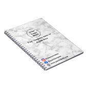 Weißer Marmor Notizblock (Rechte Seite)