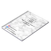 Weißer Marmor Notizblock (Linke Seite)