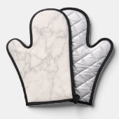 Weißer Marmor Ofenhandschuh (Vorderseite/Rückseite)