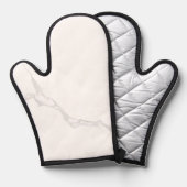 Weißer Marmor Ofenhandschuh (Vorderseite/Rückseite)