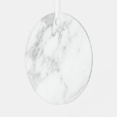 Weißer Marmor Ornament Aus Metall (Vorderseite links)
