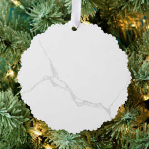 Weißer Marmor Ornament Karte