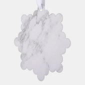 Weißer Marmor Ornament Karte (Linke Ecke)