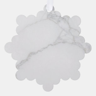 Weißer Marmor Ornament Karte